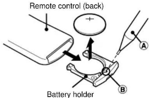 AIWA CDC-X427 - Replacing the battery - 1