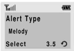 Alert Type Melody Select 3.5