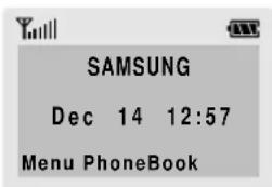 SAMSUNG Dec 14 12:57 Menu PhoneBook