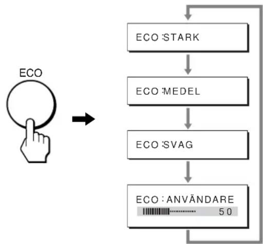 graph TD A["ECO"] --> B["ECO STARK"] B --> C["ECO MEDEL"] C --> D["ECO SVAG"] D --> E["ECO ANVÄNDARE 50"]