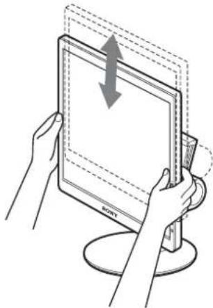 SONY SDM-S204E - Tenez le panneau LCD par les côtés, puis ajustez l'angle de vue de l'écran. - 1