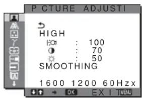 SONY SDM-S204E - Menu PICTURE ADJUST - 1