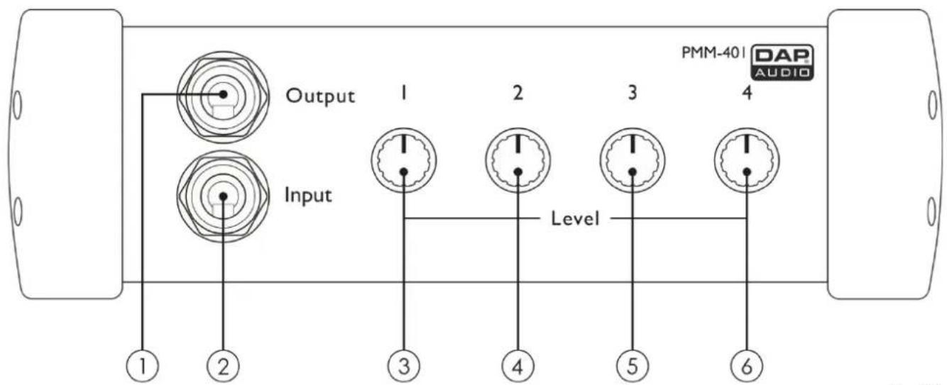 PMM-401 DAP AUDIO Output Input Level 1 2 3 4 5 6