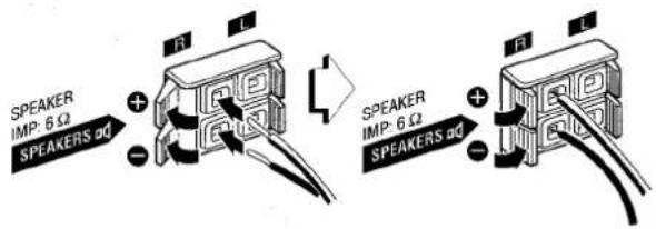 SPEAKER IMP: 6 Ω SPEAKERS ad + - SPEAKER IMP: 6 Ω SPEAKERS ad +- -