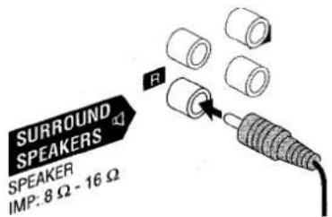 SURROUND SPEAKERS SPEAKER IMP: 8 Ω - 16 Ω
