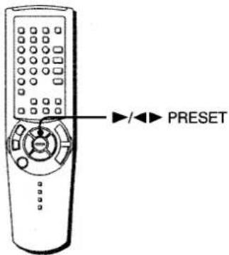 /◄► PRESET