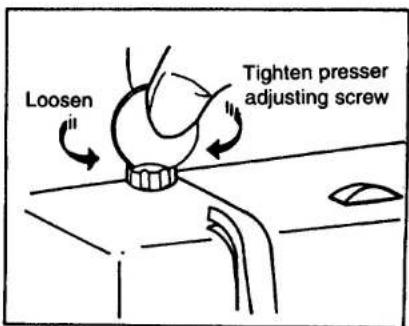 SINGER 1309 - □ Adjusting presser foot pressure - 2