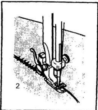 SINGER 1309 - □ Sewing with the optional cording foot (For 2 dial model) - 4