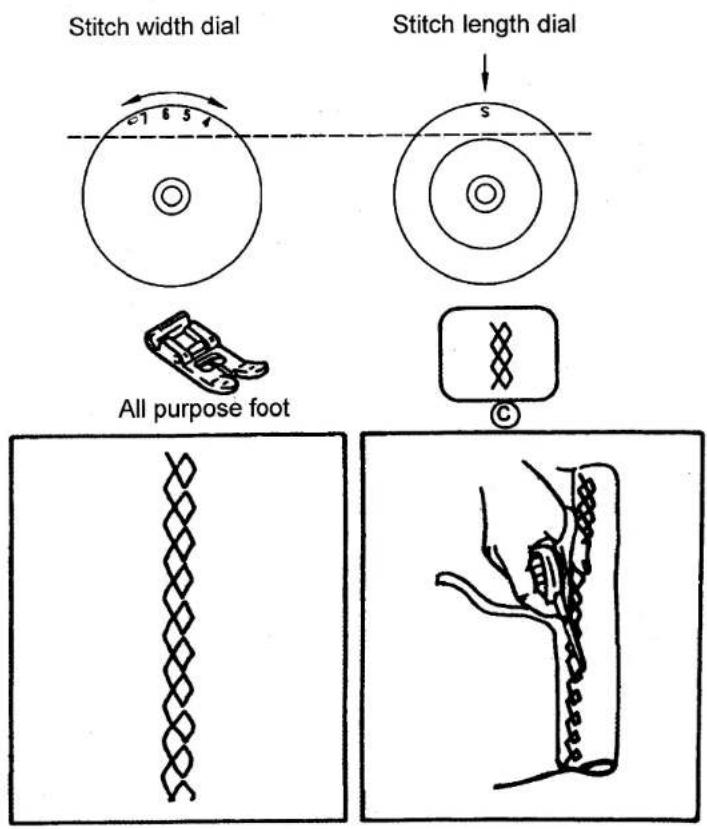 SINGER 1309 - ☐ Honeycomb stitch (For 3 dial models) - 1