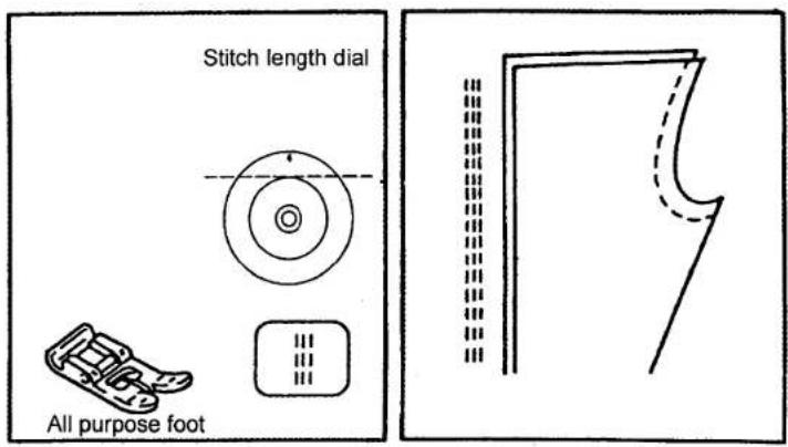 SINGER 1309 - □ Straight stretch stitch (For 2 dial model) - 1