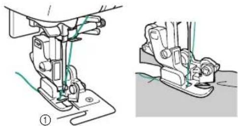 BABY LOCK Sofia BL137A - Hook the connecting fork of the side cutter onto the needle clamp screw. - 8
