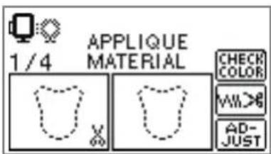 1/4 APPLIQUE MATERIAL CHECK COLOR WIDE AD- JUST