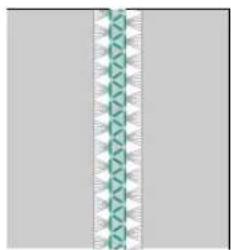 BABY LOCK Sofia BL137A - With the right side of the fabric facing up, sew along the right edge of the frayed section. - 8