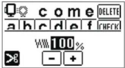 come DELETE a b c d e f CHECK 100%