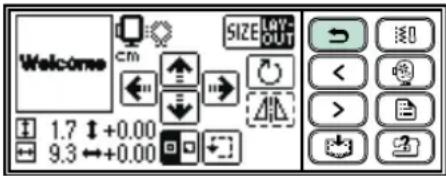 Welcome cm SIZE OUT 1.7 ↓+0.00 9.3 ←+0.00