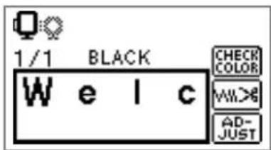 1/1 BLACK W e l c CHECK COLOR WITH AD- JUST