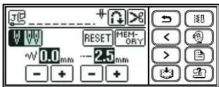 0.0 mm --- 2.5 mm +