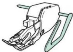 BABY LOCK Sofia BL137A - ① Insert the stem of the quilting guide into the hole at the rear of the walking foot or presser foot holder. - 1