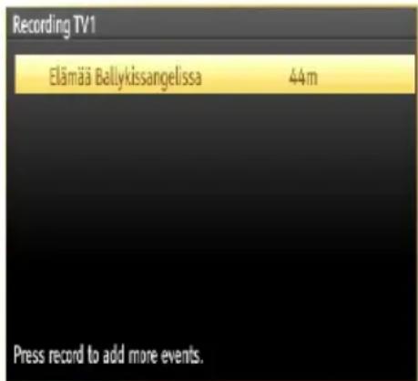 Recording TV1 Elämää Ballykissangelissa 44m Press record to add more events.
