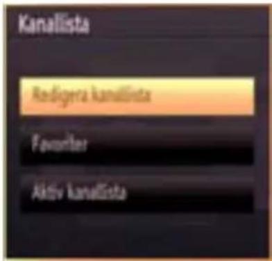 Kanalista Redigerra kanalista Favorite Aktiv kanalista