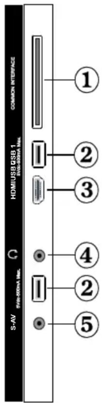 S-AV 916-50mA Max. Ω HDMIUSB GSB 1 EVS-0327A Max. COMMON INTERFACE ① ② ③ ④ ② ⑤