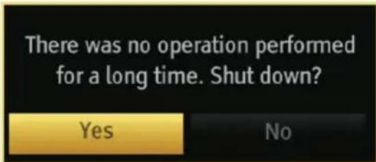 There was no operation performed for a long time. Shut down? Yes No