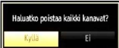 Haluatko poistaa kaikki kanavat? Kyllä Ei