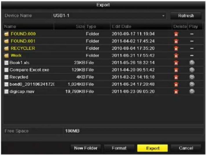 Export Device Name USB1-1 Refresh Name Size Type Edit Date Delete Play FOUND.000 Folder 2010-09-17 11:19:04 FOUND.001 Folder 2011-04-02 17:45:24 RECYCLER Folder 2010-08-04 17:35:20 Work Folder 2011-08-21 17:55:42 Book1.xls 23KB File 2011-05-26 18:32:14 Compare Excel.exe 129KB File 2011-04-20 09:51:4…