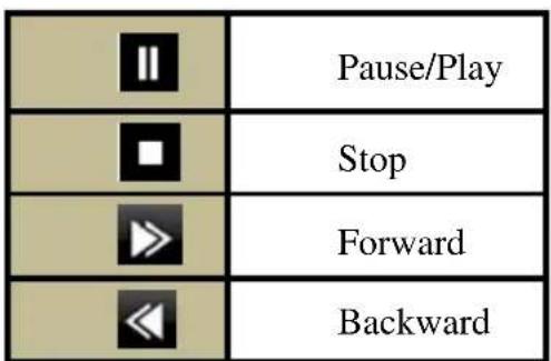 II Pause/Play □ Stop ▶ Forward ◀ Backward