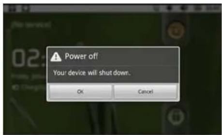 Power off Your device will shut down. OK Cancel