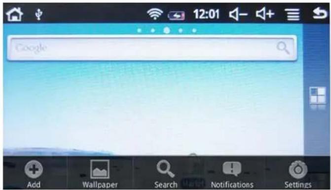 12:01 Google Add Wallpaper Search Notifications Settings
