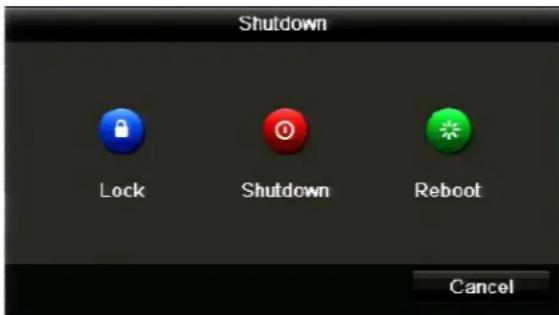 Shutdown Lock Shutdown Reboot Cancel