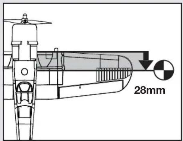 E-flite EFLU2600IC - Center of Gravity (CG) Adjustment - 1