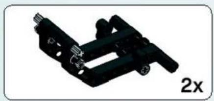 Mechanical component with mounting holes and a 2x scaling indicator (no text or symbols on the component itself)