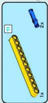 Illustration of a yellow cylindrical object with circular holes and a blue cylindrical component labeled 2x, against a light blue background (no text or symbols beyond labels)