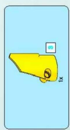 Yellow 3D object with a circular hole and label '1x' on a light blue background (no text or symbols on the object itself)