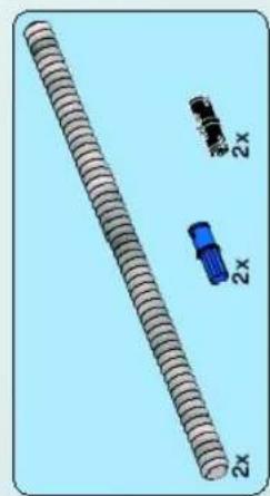 3D illustration of a coiled spring with two small components (blue and black) placed on it against a light blue background (no text or symbols)