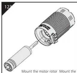 123 Mount the motor rotor Mount the