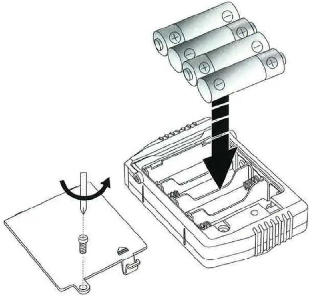 Diagram illustrating battery charging process with labeled components and directional arrow indicating rotation