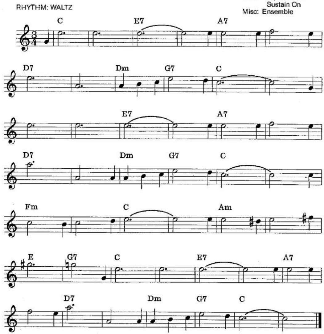 RHYTHM: WALTZ Misc: Ensemble E7 A7 D7 Dm G7 C E7 A7 D7 Dm G7 C Fm C Am E G7 C E7 A7 D7 Dm G7 C