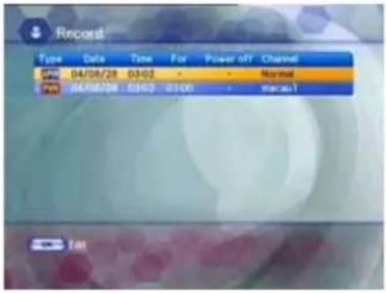 Record Type Date Time For Power off Channel 04/08/28 03:02 Normal 06/08/29 03:02 01:00 Macau