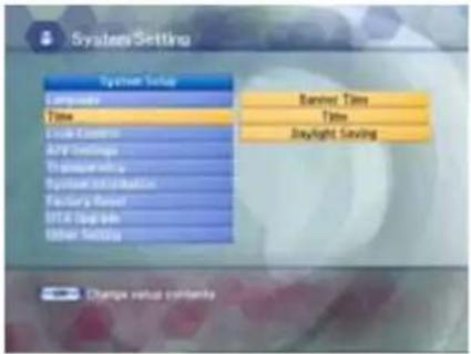 System Settings System Setup Computer Time Line Elements API Control Temperature System Information Factory Reset OTA Debug Other Settings Barrel Time Type Daylight Saving Change reset company