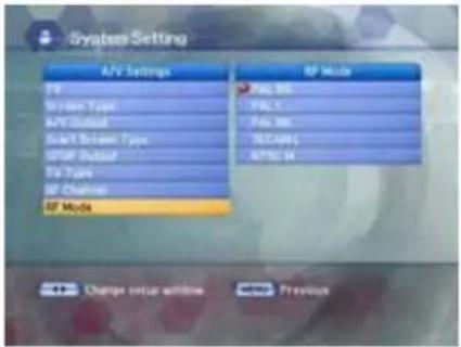 System Setting A/V Settings PF Squeeze Type A/V Output Start Squeeze Type WSP Output T4 Type BF Channel BF Mode BP Mode AC 36 PAC 1 PA 36 RCAM1 RTOC 14 Change setup outline Previous