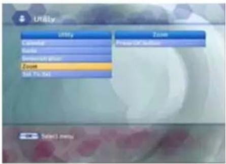 Utility Calendar Audio Audio button Zoom Bid To Set Zoom Power Of Settings Select menu