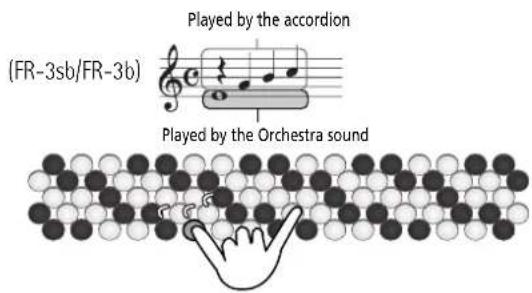 (FR-3sb/FR-3b) Played by the accordion Played by the Orchestra sound