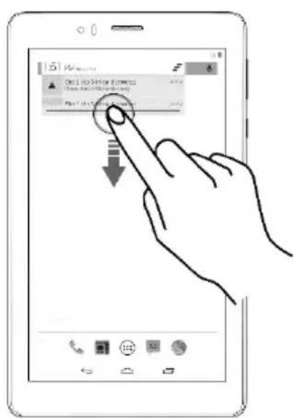 Illustration of a hand interacting with a smartphone displaying a messaging app interface with Chinese text and a finger pointing to it.