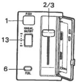 2/3 1 PUSH 13 MANUAL BATTOFF 6 FUEL