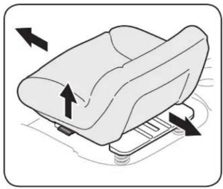 TROY-BILT Mustang 46 XP - Ajuste del asiento - 1