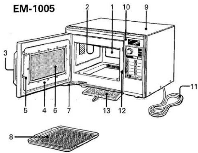 EM-1005 2 1 10 9 3 5 4 6 7 13 12 11 8