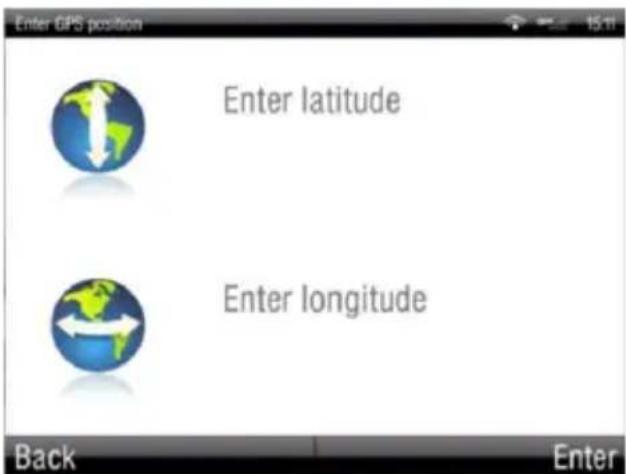 Sygic Fleet Navigation 2D software - Navigating to a GPS position - 1